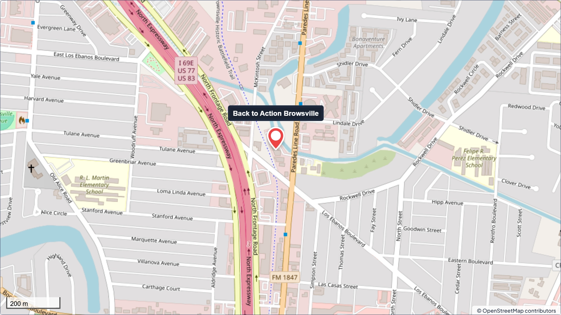 Map Location for Brownsville Office