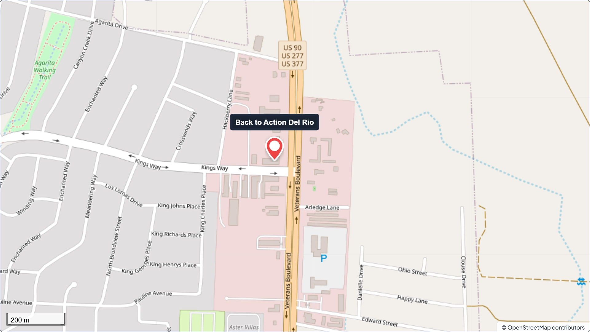 Map Location for Del Rio Office